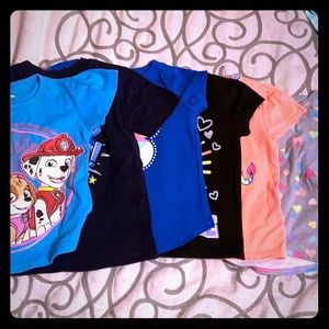 Set of 7 toddler girl t-shirts